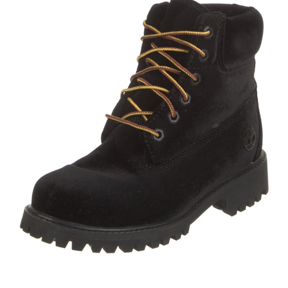 Off white Virgil Abloh x timerland black velvet boots - Picture 6 of 8